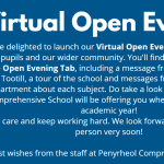 Welcome to our Virtual Open Evening!